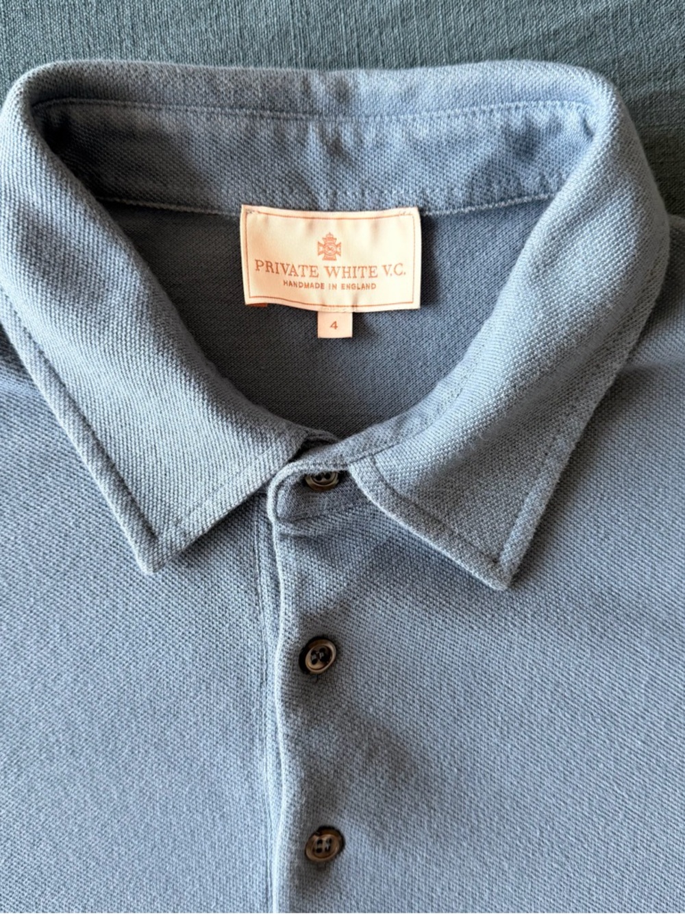 Private White VC Men’s Blue Pique Polo